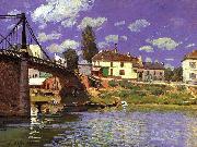 Alfred Sisley The Bridge at Villeneuve la Garenne Sweden oil painting artist